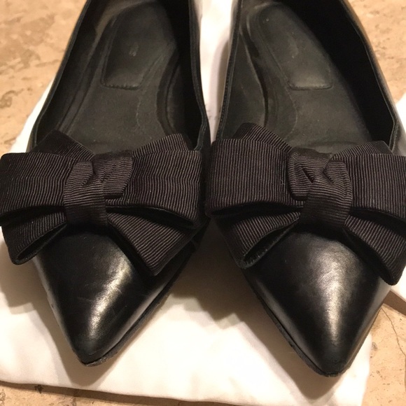 Michael Kors Collection Marla leather bow flats - Picture 1 of 8